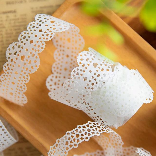 White Hollow Lace Washi Tape - Journal Carnival