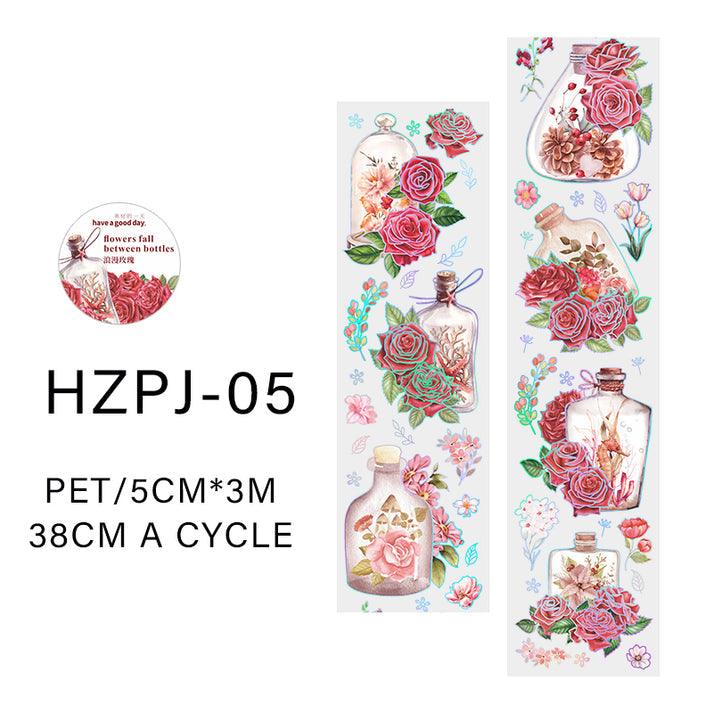 Flower fall between bottles series pet tape loop - Journal Carnival