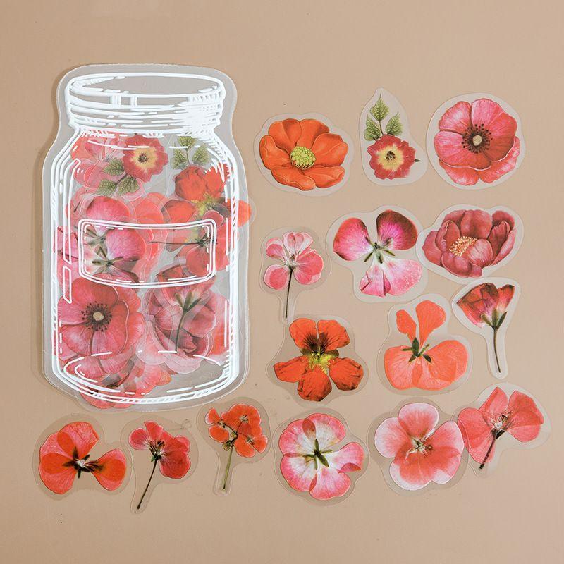 Flower In Bottle Clear Stickers - Journal Carnival