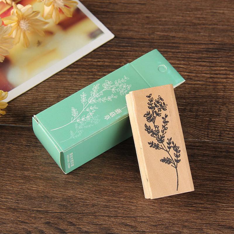 Vintage Flower Standard Stamp DIY Girls Wooden Rubber Stamps For