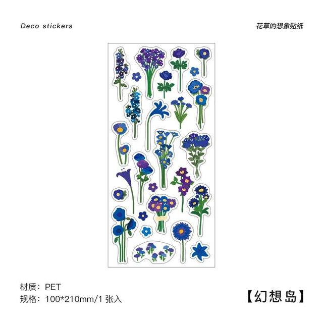 Pet Flower Clear Stickers