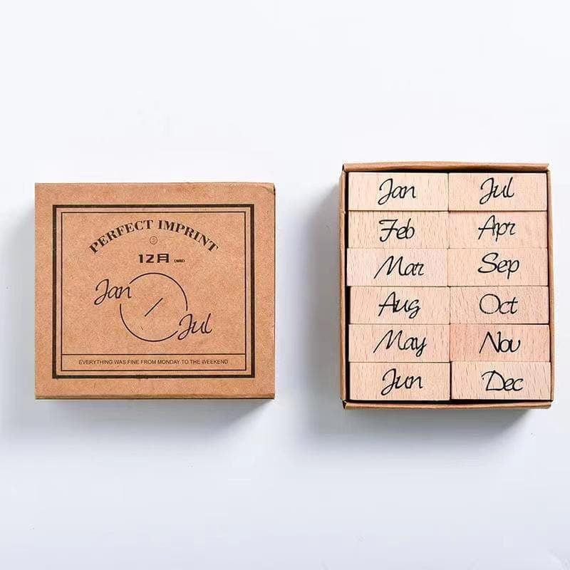 Schedule Weekly/Monthly/Daily Wooden Stamps - Journal Carnival