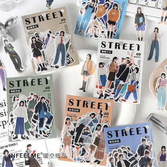 Korean Street Fashion character Sticker