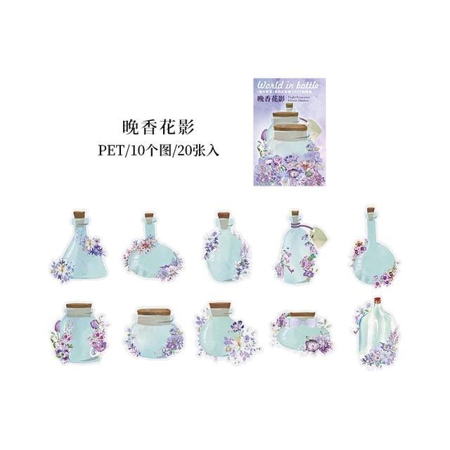 World in a bottle series pet stickers - Journal Carnival