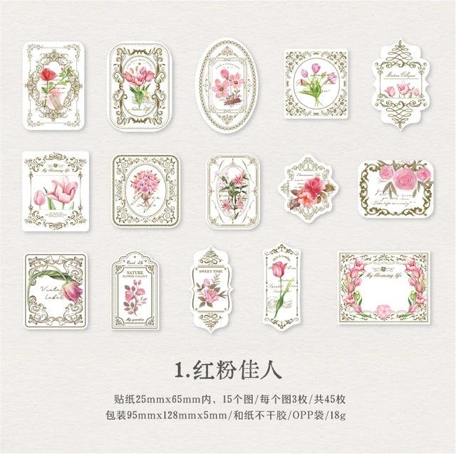 Flower Border Washi Stickers - Journal Carnival