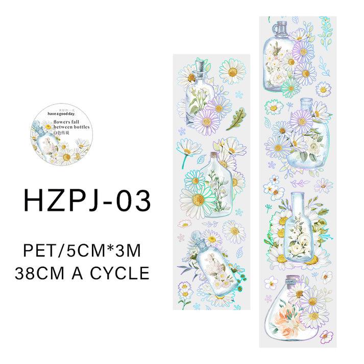 Flower wind letter series Pet tape