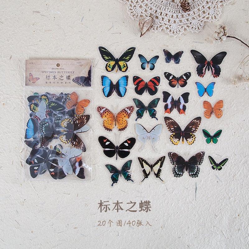 Vintage Butterfly Sticker