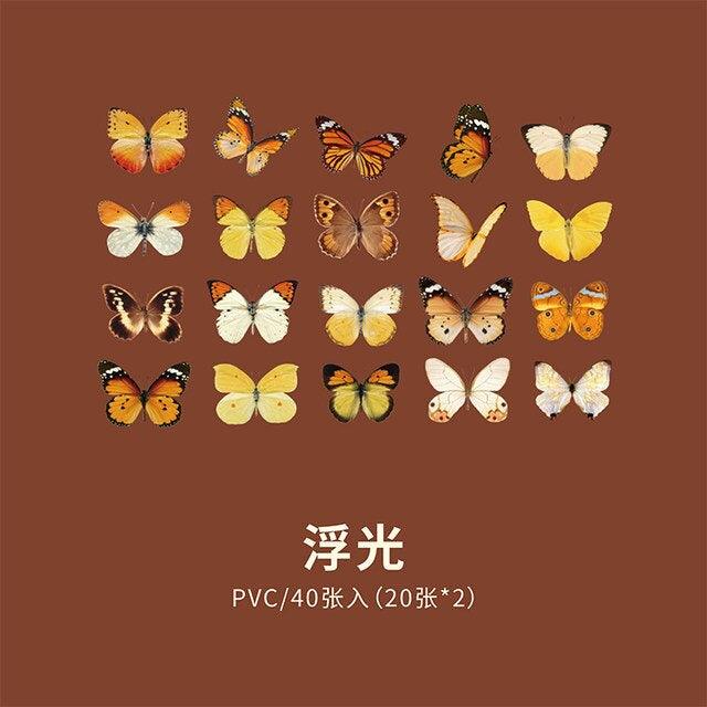 Pet aesthetic butterfly and floral Stickers