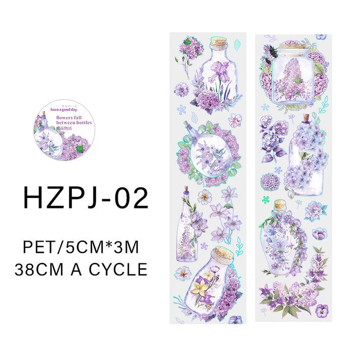 Flower fall between bottles series pet tape loop - Journal Carnival