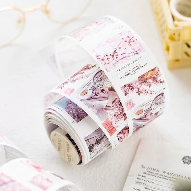 Floral Washi Tapes/ white flower Washi Tape/Striped Washi