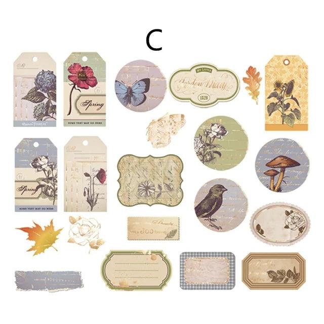 Vintage Antique Stationary Stickers