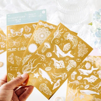 Gold foil Rub-On stickers