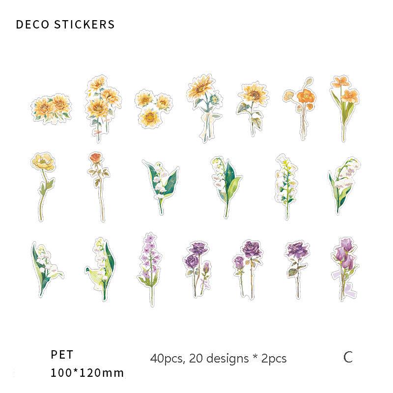 Pet Flower Stickers - Journal Carnival