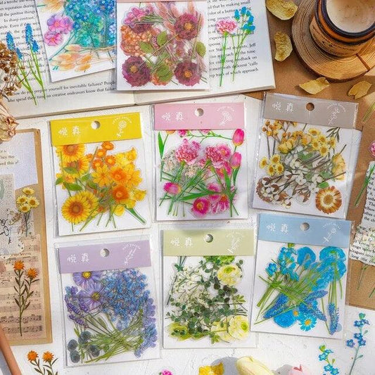 Retro Flower Series Bouquet Pet Stickers