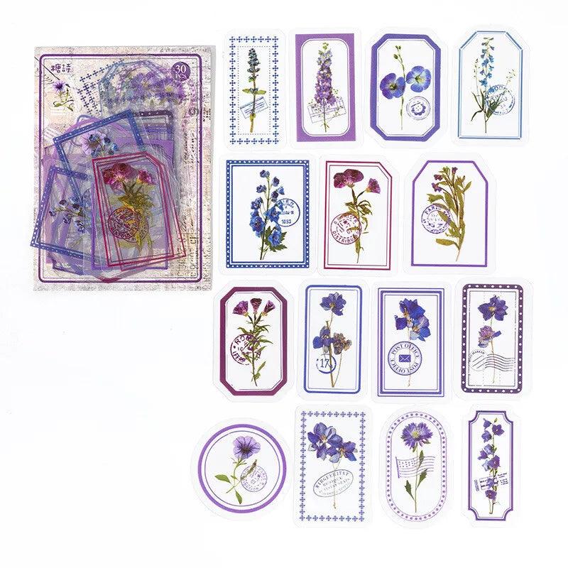 Flower in the Mist Series Pet frame stickers - Journal Carnival