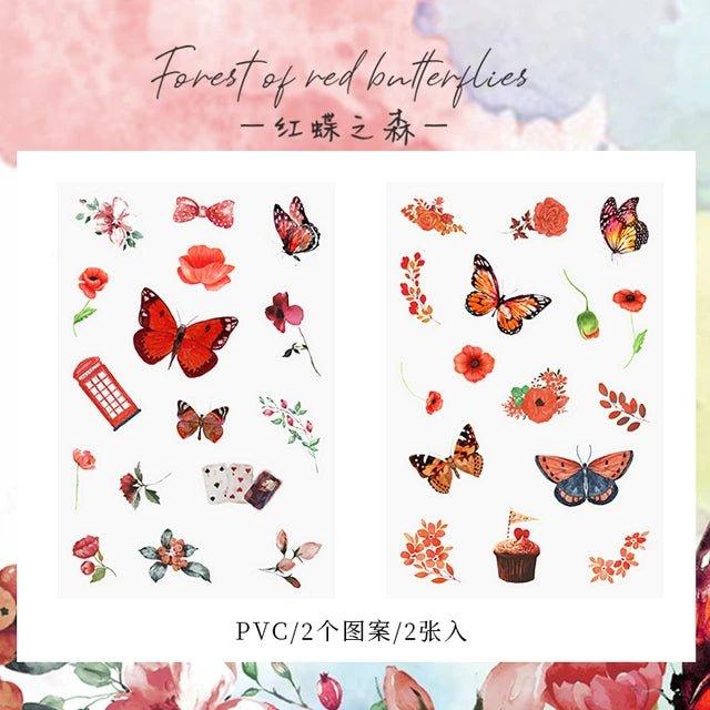 Butterfly Garden Series Sticker Sheets - Journal Carnival